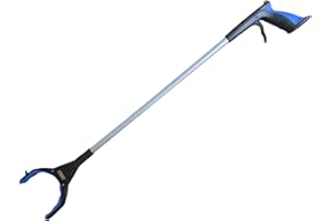 Grabber Reacher Tool. 32-Inch Long Grabber Tool by Shagu. Blue Pickup Grabber Stick with Strong Grip & Magnetic Tip. Perfect Handy Helper for Elderly, Trash Grabber, Litter Picker, & Reaching Assist.