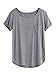 MakeMeChic Women's Basic T-Shirt Short Sleeve Pocket Casual Loose Summer Tops