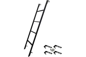 LVYIHAN RV Bunk Bed Ladder One-Piece Steel, 50"/55"/60"/66"/72'' Bunk Bed Ladder with Flexible and Adjustable Hooks, Safe and Non-Slip Bunk Ladders for RV Home Dormitory, Load-Bearing 330 Pounds