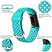 Maledan Bands Compatible with Fitbit Charge 3, Replacement Accessories Breathable Sport Band Wristbands with Air Holes for Charge 3 and Charge 3 SE, 3-Pack, Teal/Plum/Lavender, Large