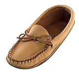 Bastien Industries Women's Earthing Grounding Natural Moosehide Leather with Heavy Oil Tan Sole Moccasins (7)