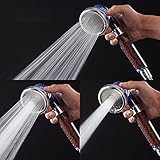 High-Pressure Tri-Function Water Saving Shower Head Plus Ionic Filter Handheld Showerhead Showerhead for Dry Skin and Hair Guang-T
