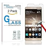 KATIN Mate 9 Screen Protector - [2-Pack] For Huawei Mate 9 Tempered Glass Screen Protector Bubble Free, 9H Hardness with Lifetime Replacement Warranty