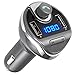 Criacr Bluetooth FM Transmitter for Car, Wireless FM Transmitter Radio Adapter Car Kit, Universal Car Charger with Dual USB Charging Ports, Hands Free Calling for All Smartphones.(Grey)