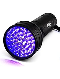 Escolite UV Flashlight Black Light, 51 LED 395 nM Ultraviolet Blacklight Detector for Dog Urine, Pet Stains and Bed Bug