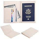 Hoobest RFID Passport Holder,Leather RFID Blocking Passport Wallet Case Cover Holder
