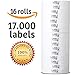 Monarch 1110 Compatible Labels - White - 17,000 Labels - 16 Rolls - Labels for Us