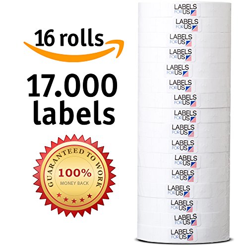 Monarch 1110 Compatible Labels - White - 17,000 Labels - 16 Rolls - Labels for Us