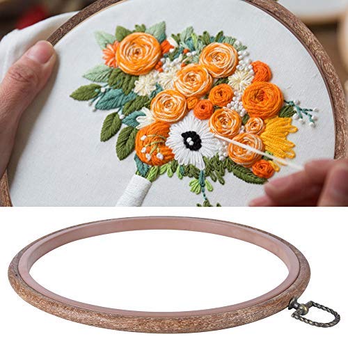 Embroidery Hoop, Cross Stitch Ring Display Frame for Art Craft Sewing Hanging 20x20cm