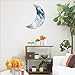 Wall Stickers,GOODCULLER 3D Luminous Large Moon Fluorescent Wall Sticker Removable Glow In The Dark Sticker Background Decorated Decal Home Decor