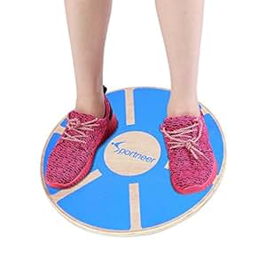 Sportneer Wooden Balance Board Wobble Platform for Exercise, Gym, Sport