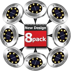 Solar-Ground-Lights-8-LED-Solar-Garden-Lights-OutdoorDisk-Lights-Waterproof-In-Ground-Outdoor-Landscape-Lighting-for-Lawn-Patio-Pathway-Yard-Deck-Walkway-Flood-Light-Dekugaa-8