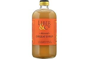 Liber & Co. Almond Orgeat Syrup (17 oz) Made with Whole, Roasted Almonds