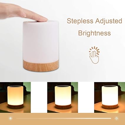 Lampada Da Tavolo A Led Con Venature Del Legno Stile