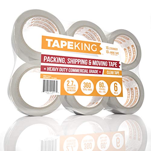 Tape-King-Clear-Packing-Tape-60-Yards-Per-Roll-6-Refill-Rolls-2-Inch-Wide-Stronger-27mil-Heavy-Duty-Sealing-Adhesive-Industrial-Depot-Tapes-for-Moving-Packaging-Shipping-Office-Storage