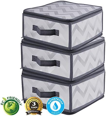 Collapsible Bins Baskets Box Cube for Home Closet Nursery Organizer Storage Container (Medium 3 Pack)