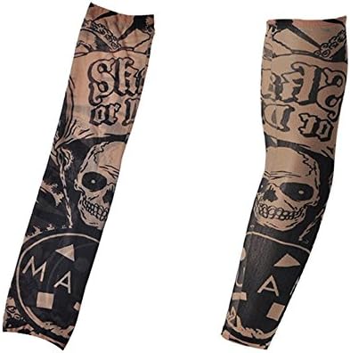 Actual Anime Tattoo Arm Sleeve Men and Women Protection Breathable Outdoor Basketball Sports Wrist Sunscreen Keep Warm Fishing Gloves