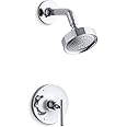 KOHLER Ts14422-4-Cp Purist 2.5 Gpm Showerhead With Rite-Temp Shower Trim With Lever Handle, Polished Chrome