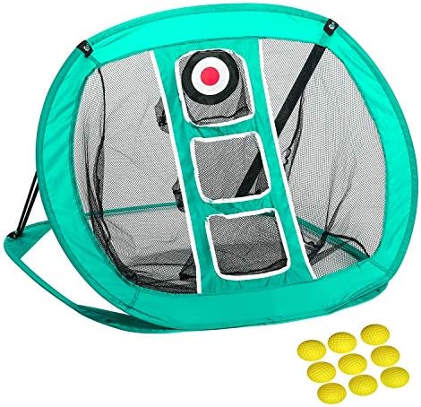 Pop Up Golf Chipping Net – LANTOOZI Golf Practice Net Hitting Training Aids Pop Up Pitching Nets with Foam Balls Accessories and Carry Bag for Indoor Outdoor
