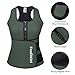 FeelinGirl Neoprene Sauna Suit - Sauna Tank Top Vest with Adjustable Shaper Trainer Belt,Army Green,XXX-Large