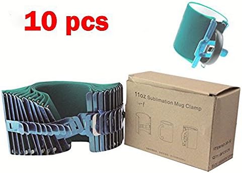 Heat Press Silicone Mug Clamp - EDIY 2018 Best Heat Press 11oz Cup Clamp Fixture for Printing Mug,3D Vacuum Heat Press Machine,Sublimation Machine,including 10pcs Molds,Heavy Duty 100% Waterproof