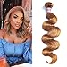 Aigemei Peruvian Virgin Hair Body Wave Honey Blonde 1 Bundle 100% Unprocessed Body Wavy Human Hair Extensions(10 Inch,Honey Blonde Color 27)