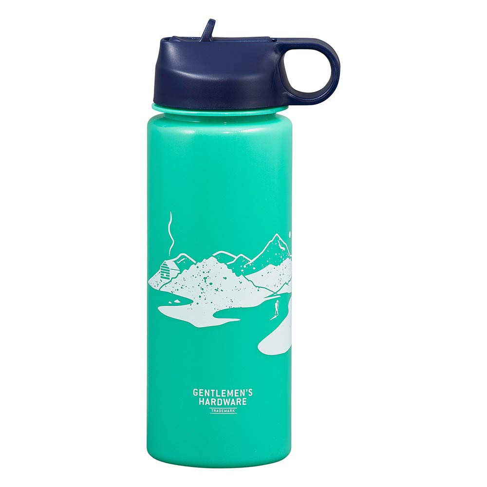 Gentlemen's Hardware Unisex's Glow in the Dark Water Bottle, Blue, 700ml