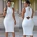 TR.OD Women Summer Casual Sleeveless Evening Party Dress Fashion Sexy Backless Dress S-White