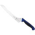 Mercer Culinary Millennia Colors 9-Inch Offset Wavy Edge Bread Knife, Blue