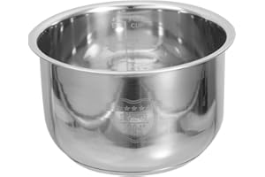 PRETYZOOM Stainless Steel Rice Cooker Inner Pot Replacement 2.5L Universal Cooker Liner with Thickened Base for Even Heat Dis