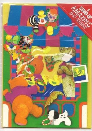 Tango Cards "Teddy Fun: Fun Fair" A Stand-Up Amazing 3-D Card!