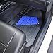 BDK Two-Tone PolyPro Car Seat Covers Full Set with Motor Trend Heavy Duty Rubber Car Floor Mats, Black & Blue – Interior Covers for Auto Truck Van SUV