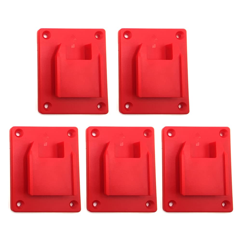 Namvo 5 Packs Tool Mount for 20V 12V Drill Fit for Milwaukee M18 Tool Holder (Red)