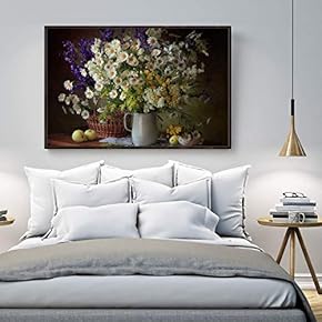 Floating Framed Canvas Wall Art for Living Room, Bedroom Still Life Canvas Prints for Home Decoration Ready to Hang - 16x24 inches