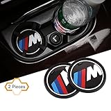 COGEEK 2PCS M Line Car Interior Accessories Anti Slip Cup Mat for BMW 1 3 5 7 Series F30 F35 320li 316i X1 X3 X4 X5 X6 (2.9