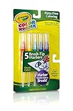 Crayola Classic Color Wonder Brush Tip Markers, (1 Pack, 5 Markers)