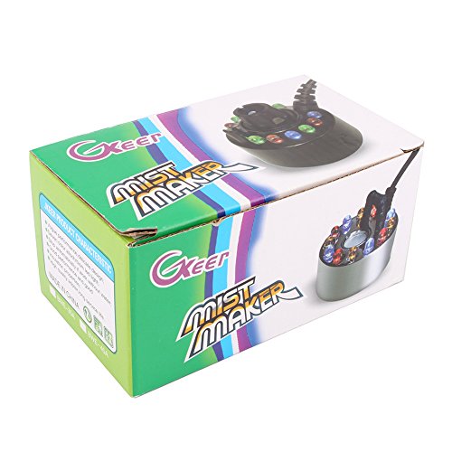 12 Color LED Ultrasonic Mist Maker Fogger Water Fountain Pond+Power Adapter - Thumbnail 6