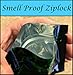 BEST Designs 50 Smell Proof Mylar Bags - 3x4 inch Resealable Ziplock Food Safe Aluminum Material (Green Smoke)
