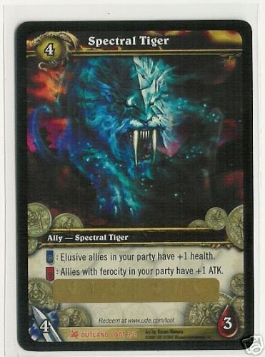 Spectral Tiger In Game Mount Unscratched Loot Card World of Warcraft Collecti... by Warcraft