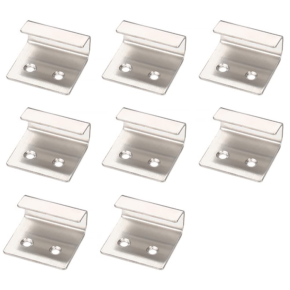 Tile Hanger Bracket, 8PCS 25mm Stainless Steel Ceramic Tile Display Bracket, Wall Hanger Fastener Bracket Wall Hook Picture Hooks (Sivler)