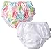 i play. by green sprouts Snap Reusable Swim Diaper (2pk) | No other diaper necessary, UPF 50+ protection,White/White Zinnia,6 Months