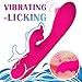 G Spot Rabbit Vibrator for Clitoral Stimulation with 21 Vibrating Modes-Fondlove Rabbit Dildo with Clit Licking G-spot Patting, Waterproof Sex Adult Toys Women