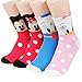 Kikiya Socks Disney Pixar Character Series Women's Original Crew Socks (Mickey Friends_4pairs)