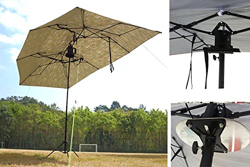 Reliancer 6.9FT Car Tent Stands Tripod for Umbrellas Movable Carport Support Sunproof Sun Shade Canopy Lights Holder w/4xGalvanized Steel Tent Pegs\4x10ft Ropes\4xCarabiner Hooks - Thumbnail 5