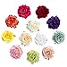 CellElection Two Methods of Use Rose Flower Hair Clips Flower Brooches Pin For Women Girls Lady(12 Pieces)