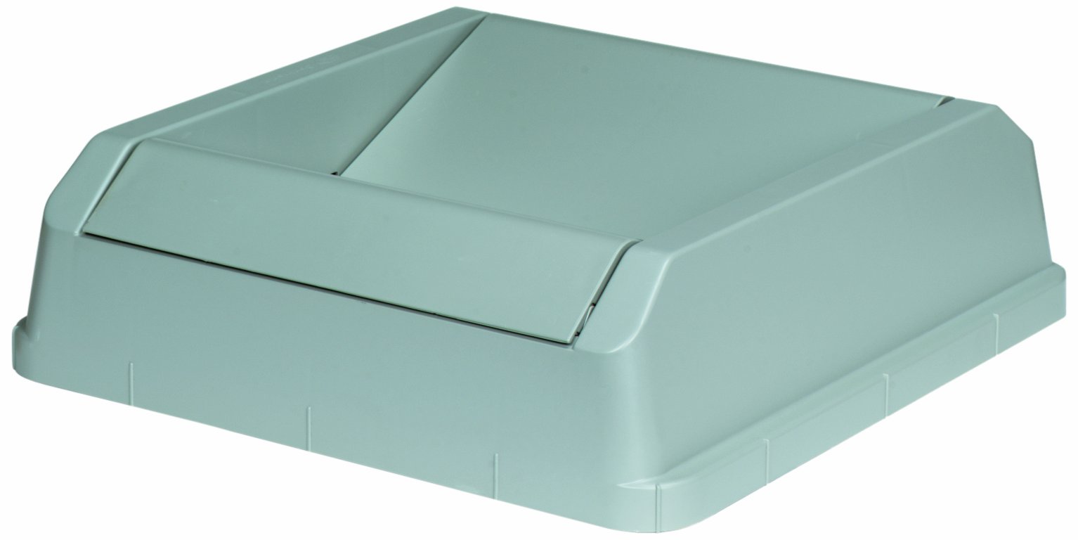 Contico CB021-GY Polypropylene Drop Shot Lid for 112 L Bin, Grey