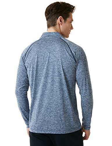 Tesla TM-MKZ02-SDN_X-Large Men's 1/4 Zip Cool Dry Active Sporty Shirt MKZ02 - Thumbnail 2