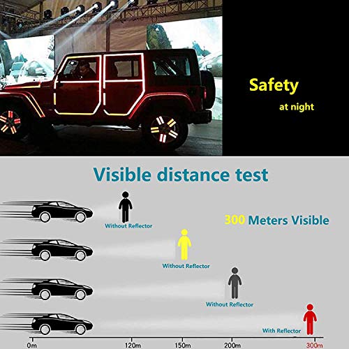 GLE Reflective Tape 7 Roll Safety Tapes Warning Strip Self-Adhesive DIY Decoration Bicycle Wheel Rim Light Reflective Stickers Reflective Wheel Tape Decal Sticker for Bike, Car, Truck, Motorcycle-8M