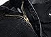Men's Black Biker Moto Slim Fit Skinny Vintage Runway Denim Jeans with Zipper