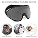 3D Sleeping Mask Eye Cover, Cshidworld Patented Design 100% Blackout Sleep Mask Contoured Comfortable Lightweight Adjustable Eye Mask & Blindfold for Travel, Nap, Shift Works (Grey)